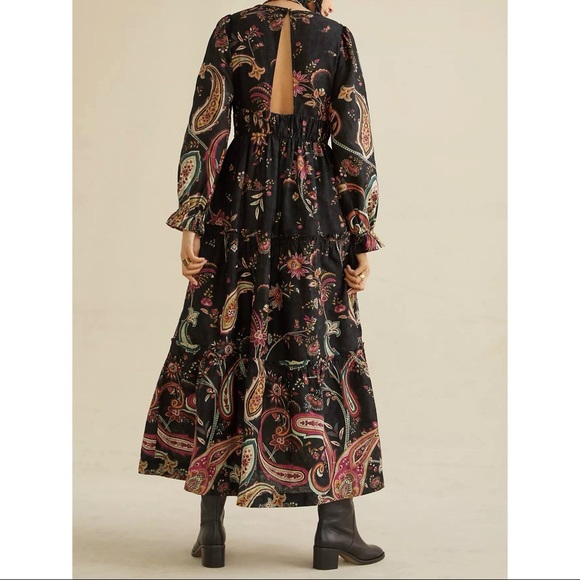 Anthropologie paisley print maxi dress - Picture 4 of 8